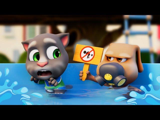 Talking Tom Shorts | Breaking the Pool Rules | Cartoons For Kids | Pop Teen Toons