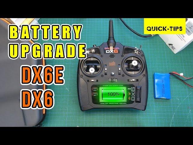 Spektrum DX6 / DX6e Battery Upgrade [Deutsch German]