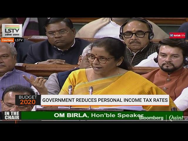 FM Nirmala Sitharaman Announces New Personal Income Tax Regime: Budget 2020