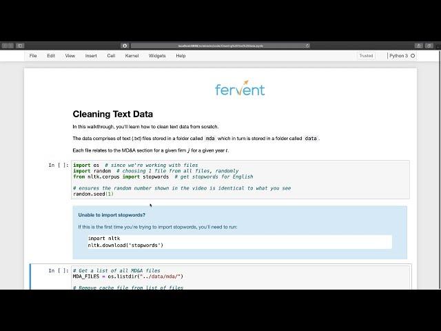 How to Clean Text Data on Python (Code-along) - Natural Language Processing (NLP) for Finance