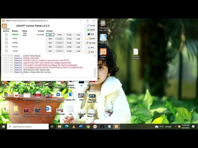 1 how to start Xampp control panel English