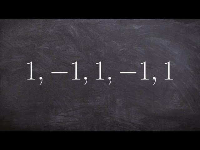 how to write a rule for an alternating sequence