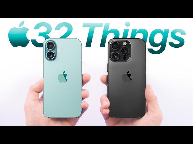 iPhone 16 vs 16 Pro - 32 Things You NEED to KNOW!