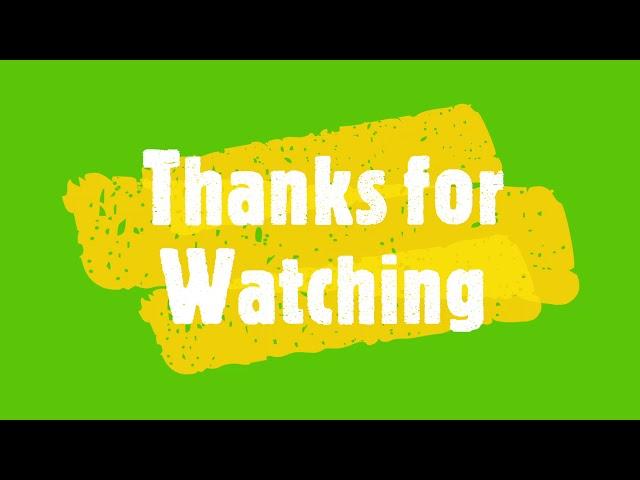 Free Green screen for Thanks for watching in Adventure style No copyright