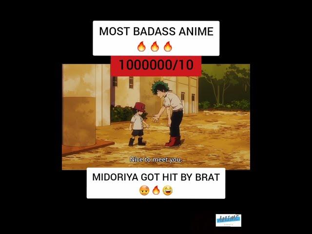 ANIME BADASS MOMENT | MIDORIYA VS BRAT | MY HERO ACADEMIA | #shorts #anime #MHA