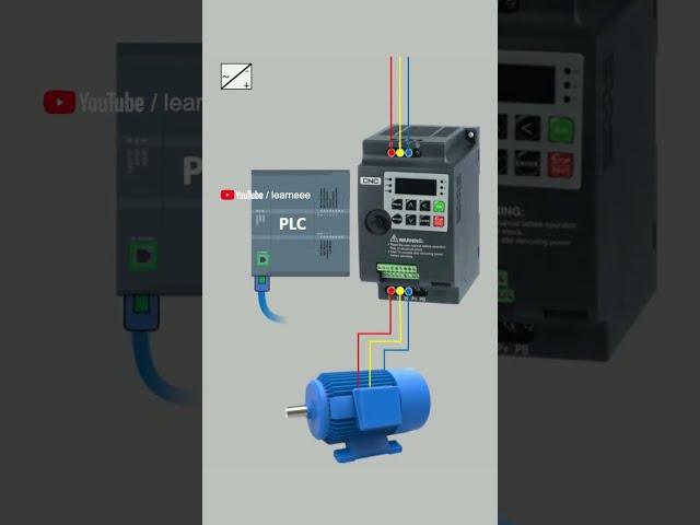 Controlling VFD with PLC #electrical #vfd #plc