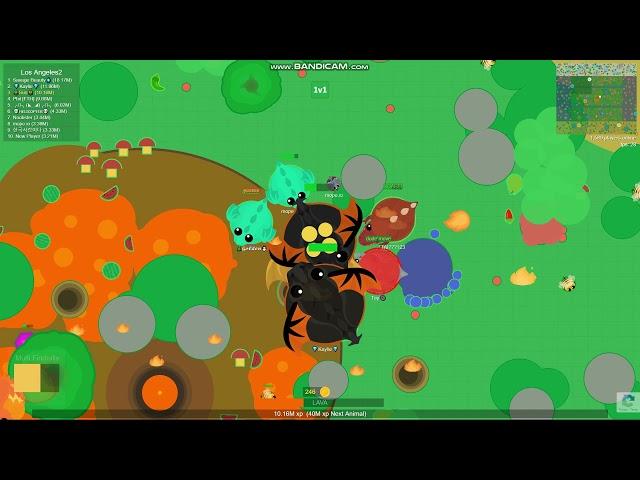 Jackass and Demon Fish kills.  My enemy is dead Merry Christmas!  Mope.io