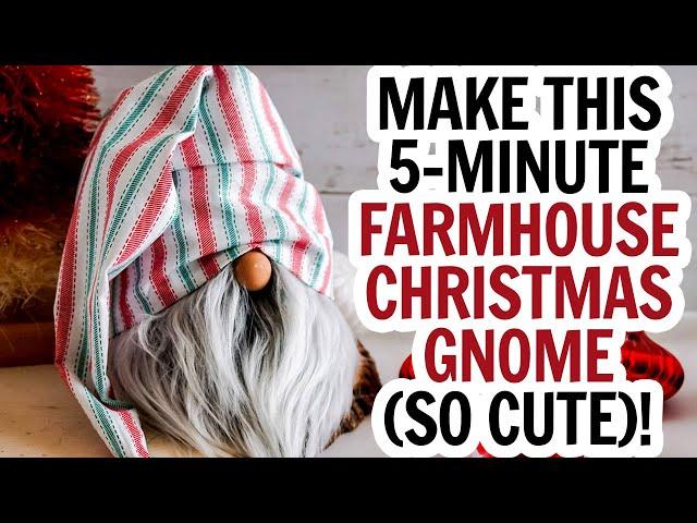 Easy Christmas Sock Gnome / DIY Christmas Gnome / Gnomes DIY / No Sew Gnome / 5 Minute Gnome