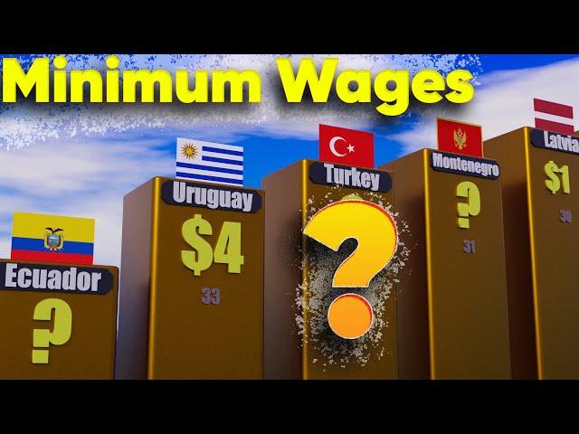 Minimum Wage of Countries 2023 | 3D Comparison