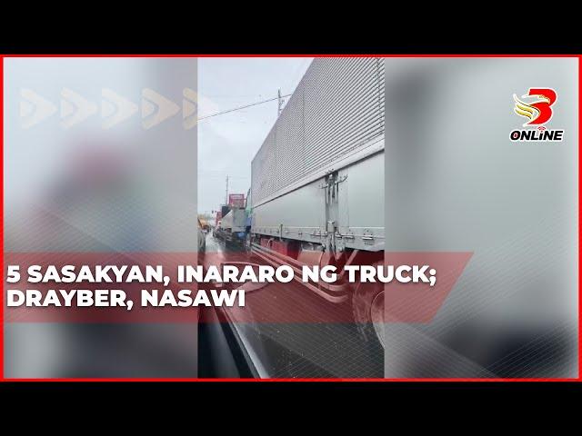 5 sasakyan, inararo ng truck; drayber, nasawi