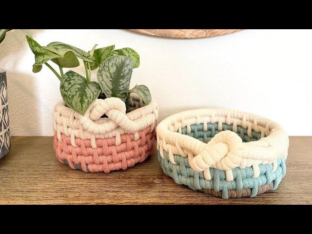 How to make a Coiled Basket Using Jumbo Braided Macrame Cord