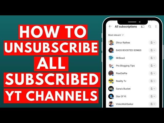 How to Unsubscribe All Subscribed Channels on YouTube At Once (2023)