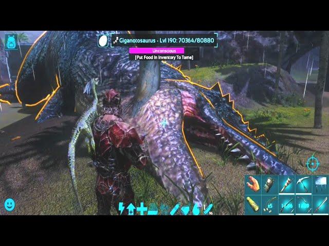 Ark Mobile Giganotosaurus Easy Trapping & Taming (No Metal Dino Gateway) | Ark Mobile Giganotosaurus