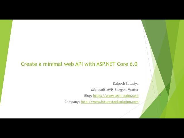 Create a minimal web API with ASP.NET Core 6.0