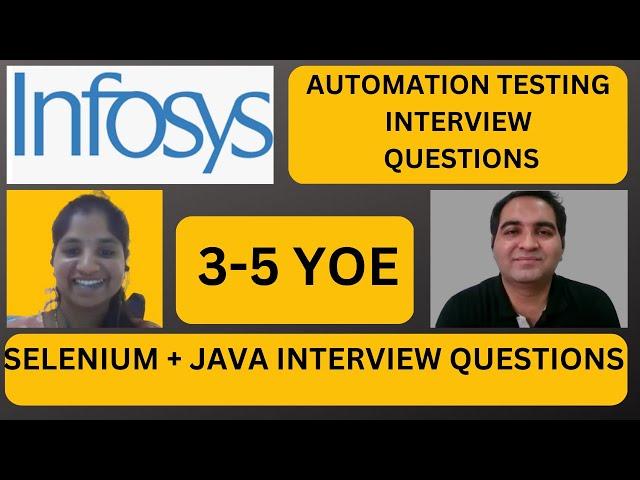 Infosys Automation Testing Interview| Java Interview Questions| 3-5 YOE