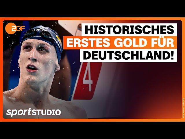 Lukas Märtens holt Gold über 400 m Freistil | Olympia Paris 2024 | sportstudio