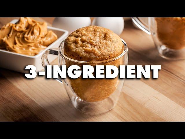 3 Ingredient Peanut Butter Mug Cake Recipe!