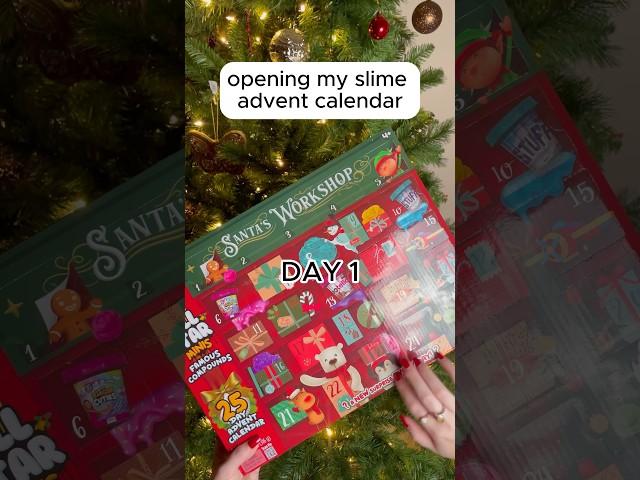 slime advent calendar unboxing! | day 1 #slime #adventcalendar #christmas