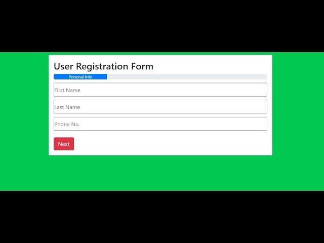 Create Multi-Step Form Using HTML CSS Ajax jQuery #Part-1 || Kumar Coding House