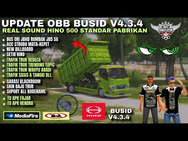 SHARE OBB BUSSID V4.3.4 SOUND HINO 500 STANDAR PABRIK | NEW TRAFIK