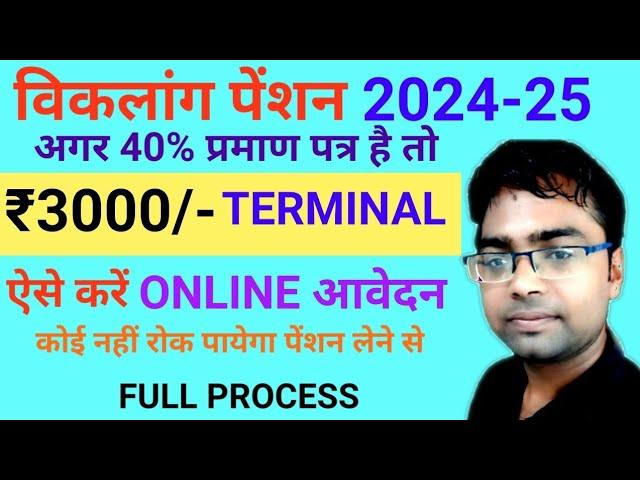 विकलांग पेंशन ऑनलाइन आवेदन 2024 | online apply for divyang pension in hindi | handicapped pension