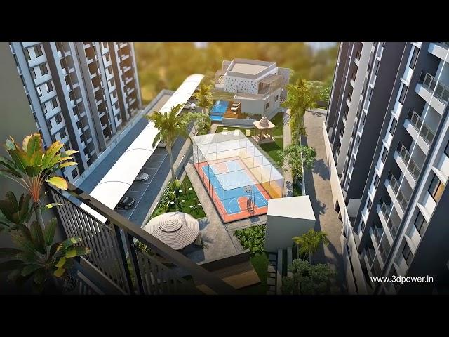 Best 3D Architectural Animation of Tanish O2 | Top Walkthrough Animation Studio | 3D Power