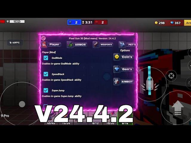 PIXEL GUN 3D ||V24.4.2|| MOD MENU BY JAYIUZ