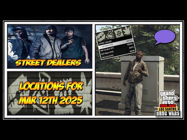 GTA Street Dealers Location For March 12th 2025 | GTA 5 Online | Drug Wars DLC