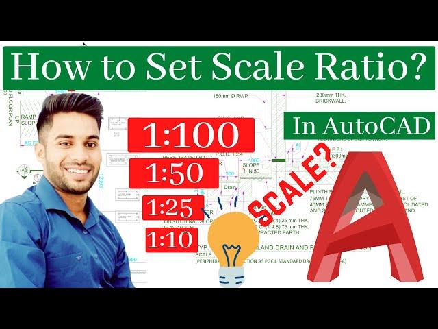 How to Set Sheet Scale Ratio in AutoCAD? Example (1:100 | 1:50 | 1:10)