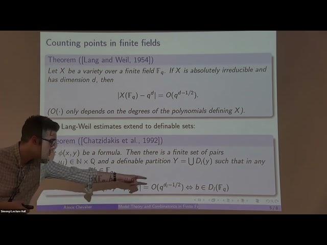 Model theory and combinatorics of finite fields - Alexis Chevalier