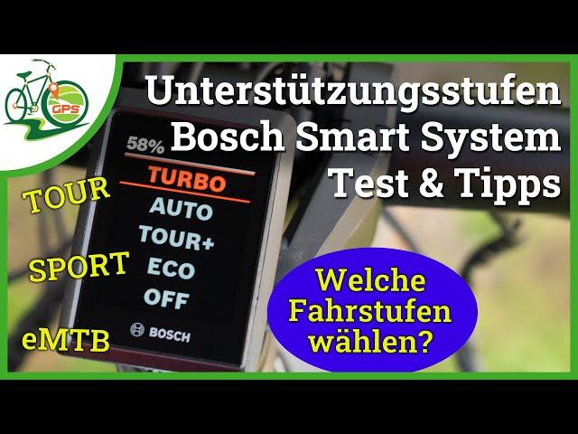 Bosch Fahrstufen  ECO TOUR+ eMTB  TURBO  Ausführlicher Test  Welchen Modus nutzen?