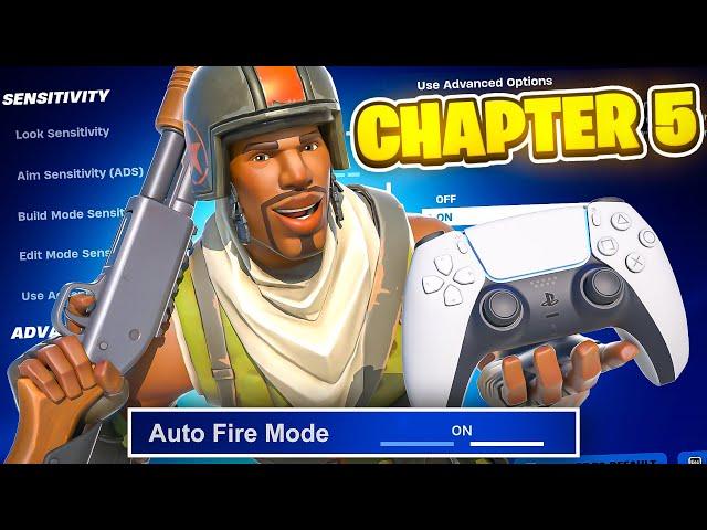 *NEW* Auto Fire Setting In Fortnite! - Best Controller Settings Tutorial (Chapter 5)