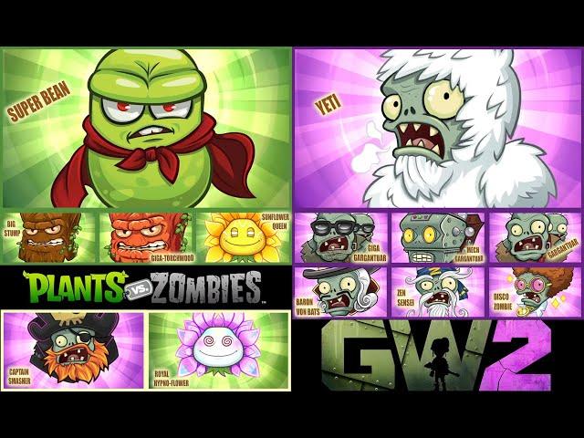 ALL SUPER WAVE BOSSES + BOSS HUNT - Plants vs Zombies - GW2