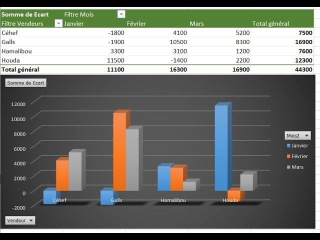 Tableaux croisés dynamiques d'Excel