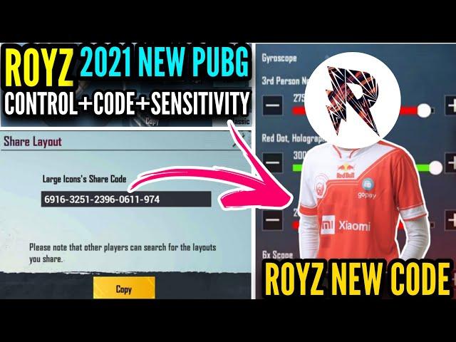 [2021] Royz New Layout Control Code And Sensitivity 2021|| PUBG MOBILE || Blazed Gaming