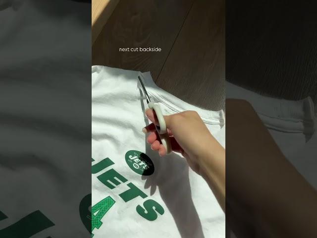 brb doing this to all my shirts now — favourite off shoulder t shirt diy hack #lifehacks #diy