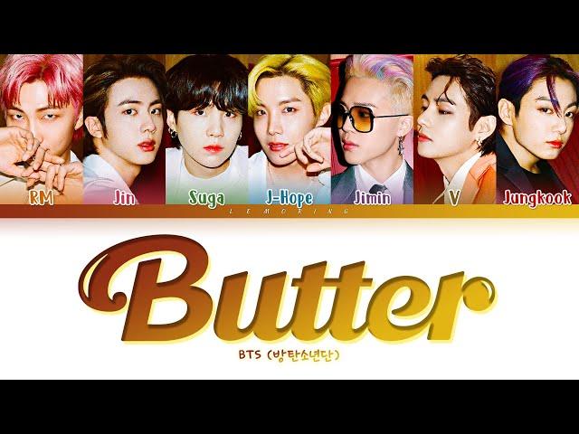 BTS Butter Lyrics (방탄소년단 Butter 가사) [Color Coded Lyrics/Eng]