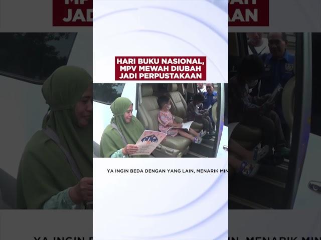 Hari Buku Nasional, MPV Mewah Diubah Jadi Perpustakaan