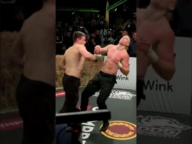 Russian Bare Knuckle Boxing KO #shorts #shortvideo