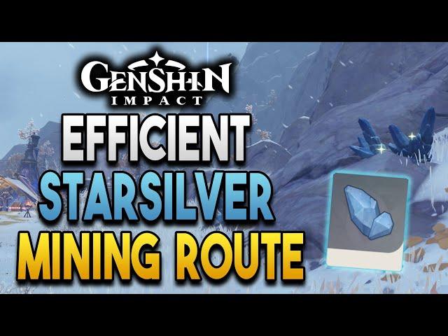 Efficient Starsilver Mining Route! - Up to 100 per run! -【Genshin Impact】