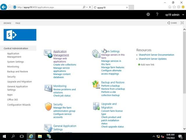 how to create new website and site collection in SharePoint 2019