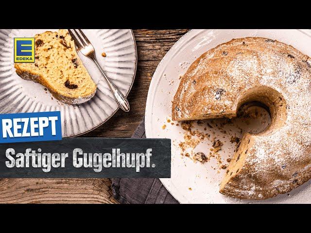 Saftiger Gugelhupf | Hefegugelhupf-Rezept mit Rosinen und Mandeln