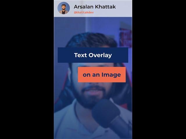 Add Text Overlay on image - #shorts #css