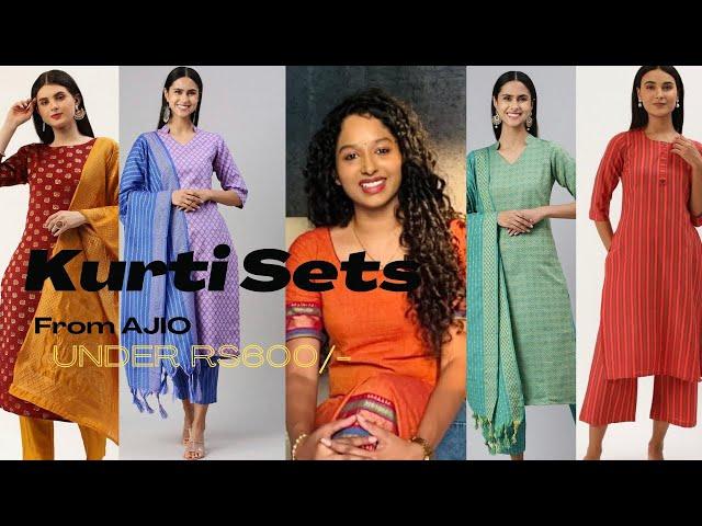 Affordable and Adorable Kurti Sets from AJIO | Starts ₹517