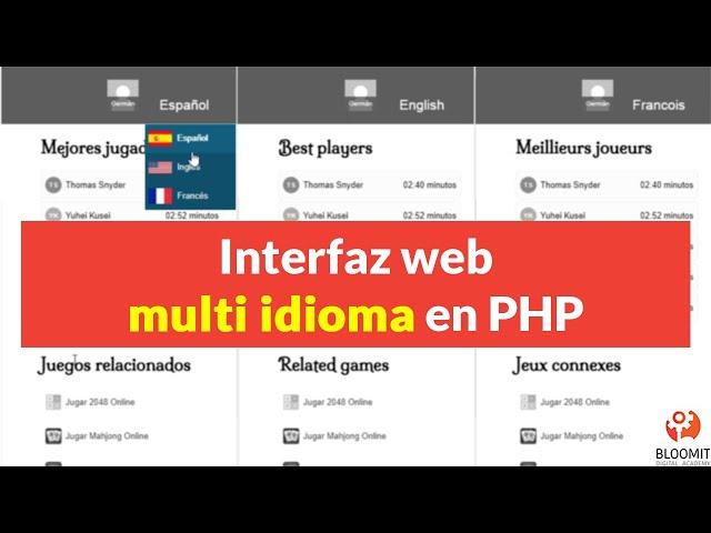 Cómo hacer la interfaz de una WEB MULTI IDIOMA, con #PHP de manera SIMPLE