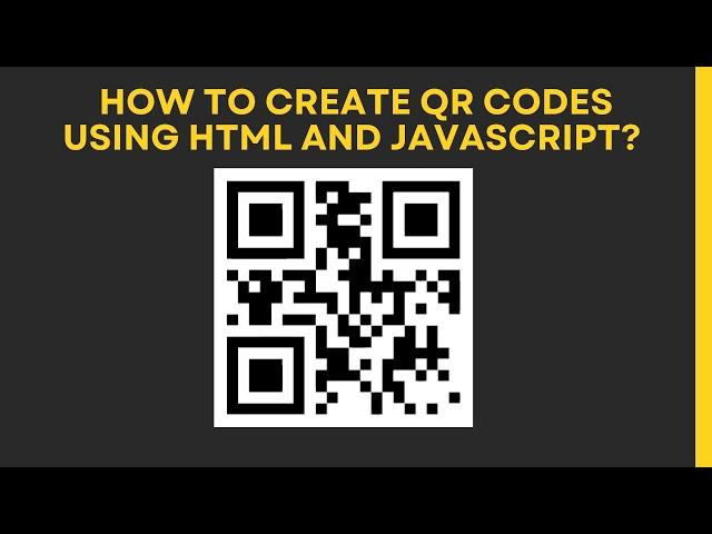 How to generate QR Code using HTML and JavaScript