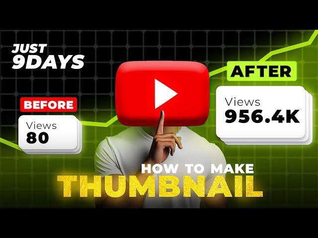 THUMBNAIL MASTERCLASS  How to make YouTube Thumbnail in Photoshop