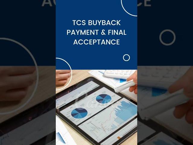 TCS BUYBACK 2022 - FINAL PAYMENT AND ACCEPTANCE CONFIRMATION. #buyback