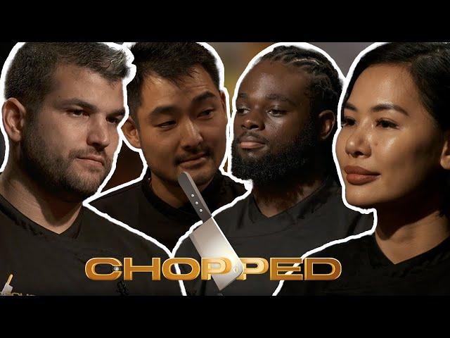 Chopped: Meatballs, Cukes, Hot  Seasoning, Nut Brittle | Full Episode Recap | S54 E1 | Food Network