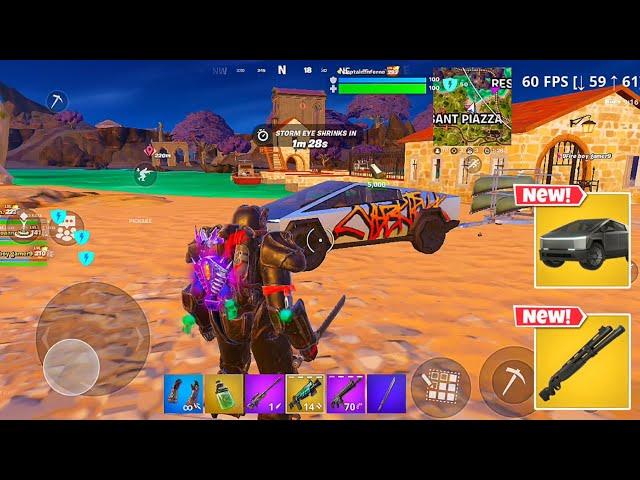 Samsung S23 Ultra 60 FPS Fortnite Mobile Gameplay *Unlocking TESLA CYBERTRUCK in FORTNITE! (Free)*